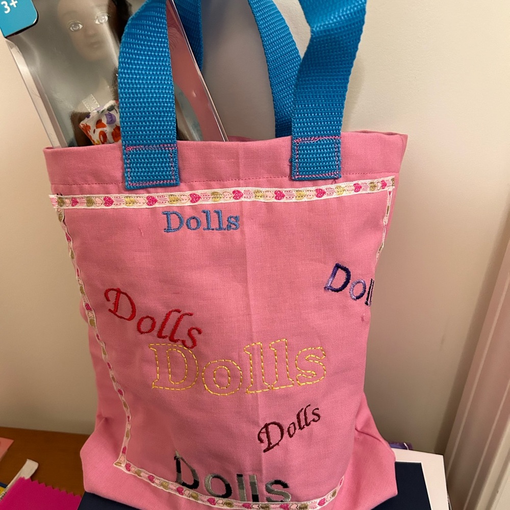 Doll tote bag (doll included) New (my design)